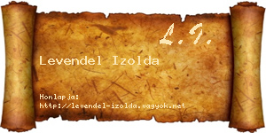 Levendel Izolda névjegykártya